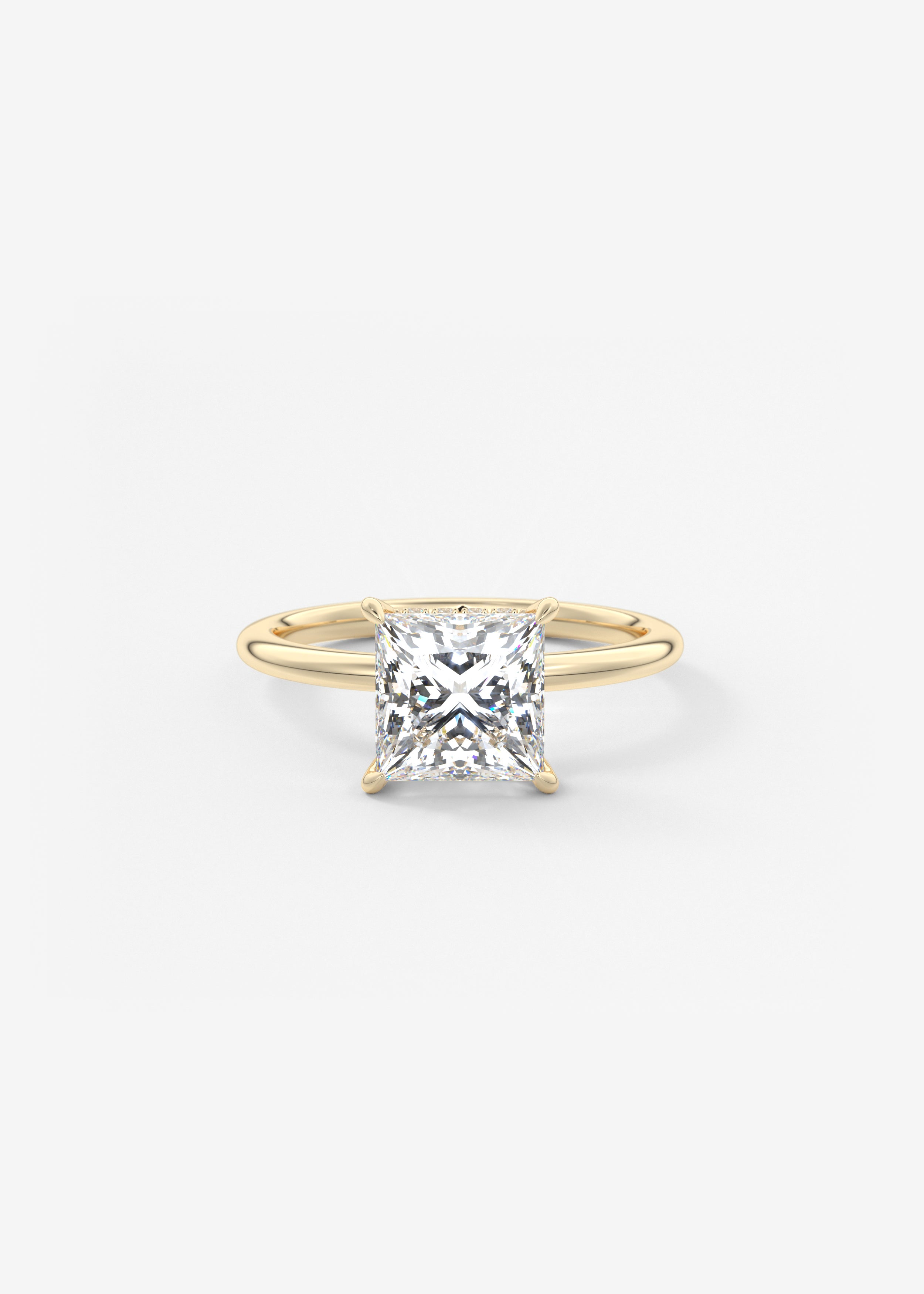 Oval Solitaire With Raised Basket Gallery Lab Grown Diamond Engagement Ring